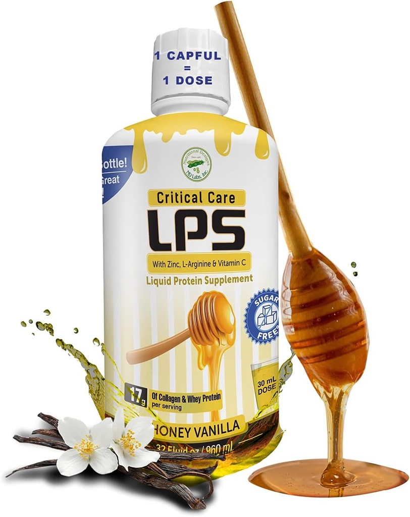 LPS Liquid Collagen & Whey Protein Supplement, Sugar-Free, Non OGM Drink, promuove la pelle sana e capelli per gli uomini e le donne.
