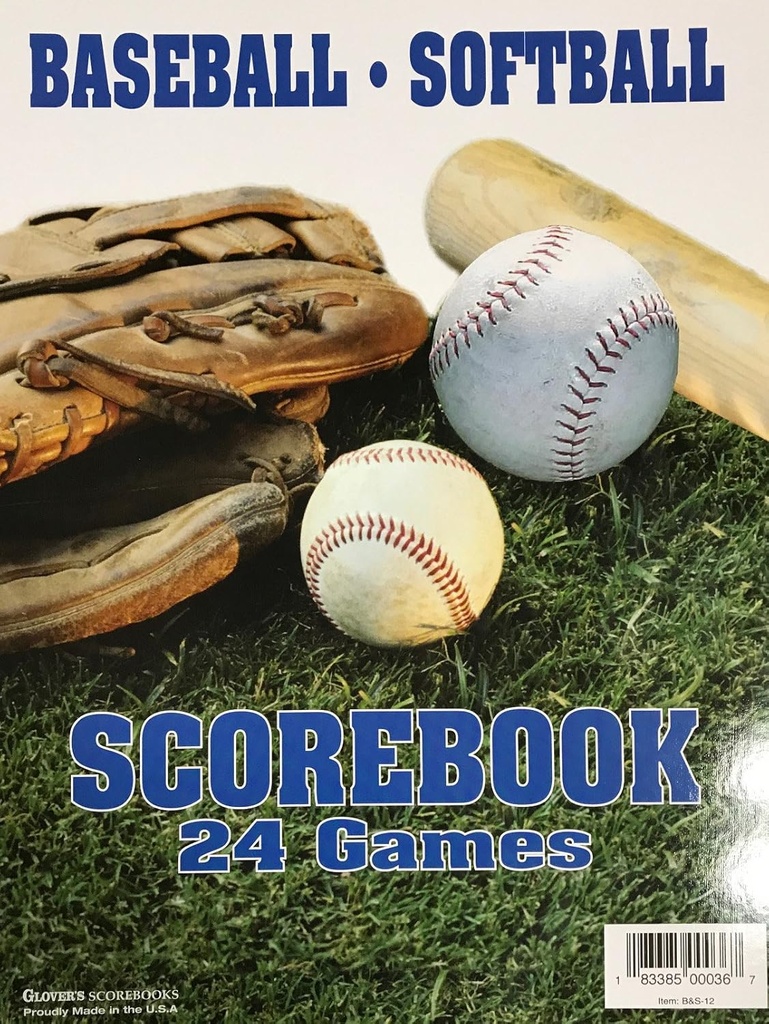 Glovers Baseball/Softball 24 Gioco Scorebook