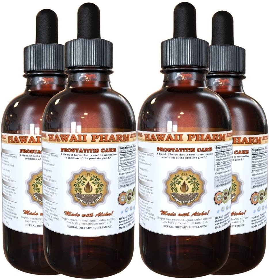 Integratore alimentare: Pygeum (Pygeum Africanum) Bark, Saw Palmetto (Serenoa Repens) Berry, Sting Nettle (Urtica Dioica) Tintura fogliare (Estratto liquido a base di alcol) 4x4 oz