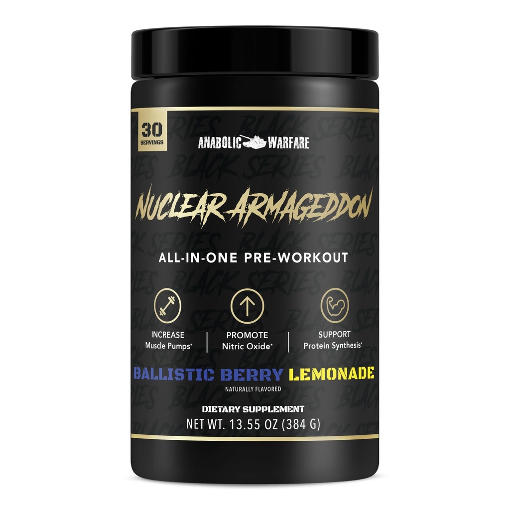 Pre-allenamento della polvere di pre-allenamento per gli uomini e le donne con L-Citrullina, Beta Alanina Polvere e caffeina (Ballistic Berry Lemonade - 30 Serve)