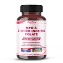 Ultra Myo & D-Chiro Inositol con Folate, Vitamina C & D3 - Integratore all-in-1 per cicli sani, bilancia ormonale e supporto metabolico - Made in the USA- 150 Capsule