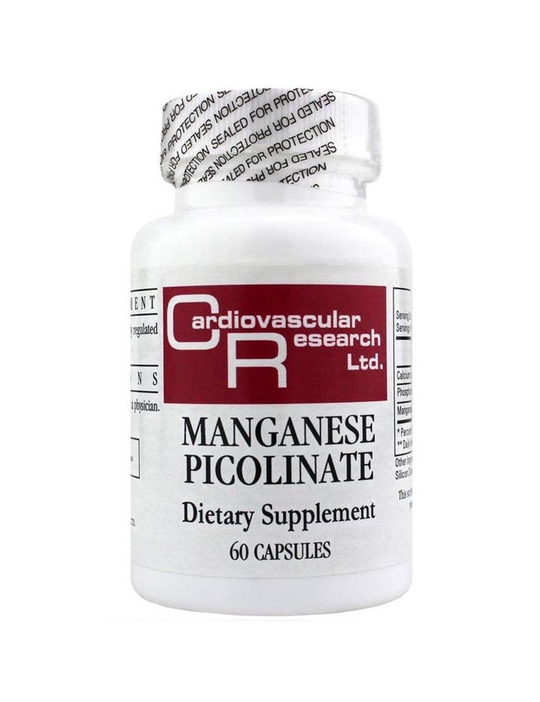 Ricerca cardiovascolare Picolinato manganese, Bianco, 60 Conte