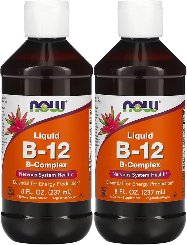 NOW Alimenti Vitamina B-12 Liquido, 8oz (Pacchetto di 2)