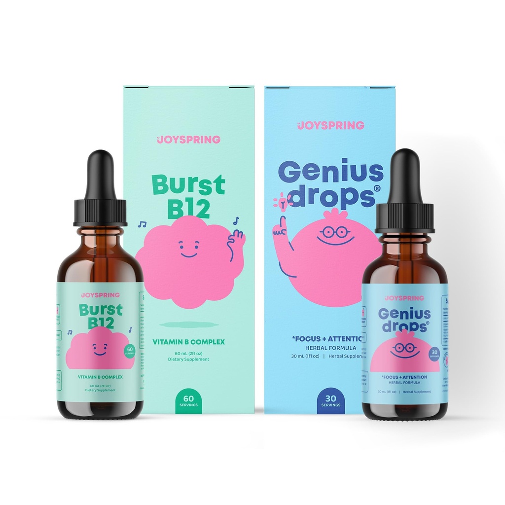 JoySpring Liquid B Complex e Genius Focus Drops for Kids
