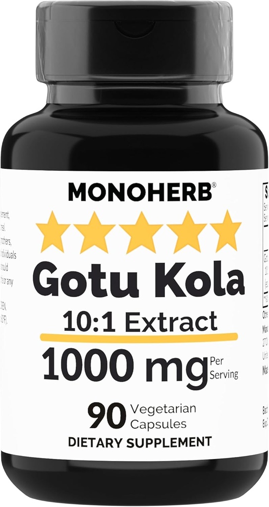 MONOHERB Gotu Kola Estratto 1000 mg - 90 capsule vegetariane