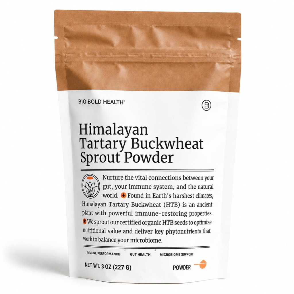 BIG BOLD HEALTH Tartary Himalayan Polvere di Sprout di grano saraceno - Sostegno immunitario Superfood con 200x Più Polifenoli, Fibra prebiotica, Non OGM, Senza glutine, Grain-Free, Vegetariano, 30 Serve