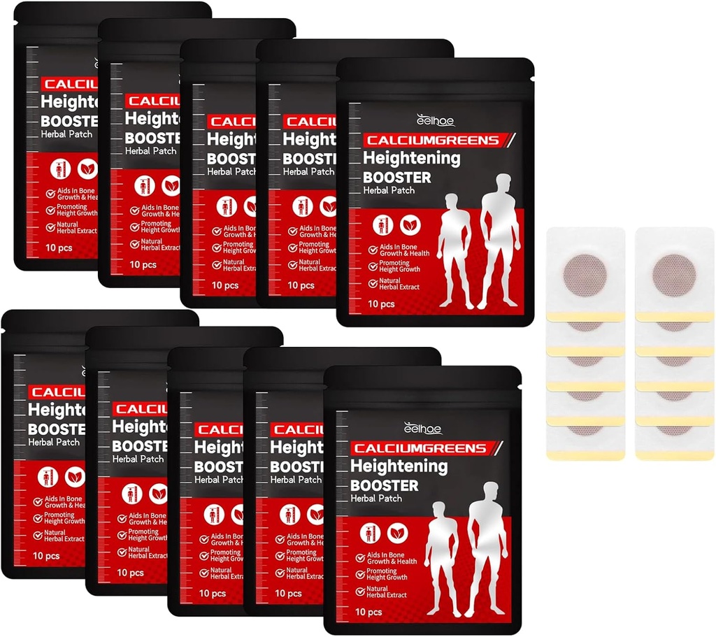 Patch di sostegno di calcio di erbe, Patch di erbe di aumento del Booster, Patch di crescita di altezza, Patch di piede di aumento di altezza di erbe, promuove la crescita dei muscoli scheletrici (8pack)