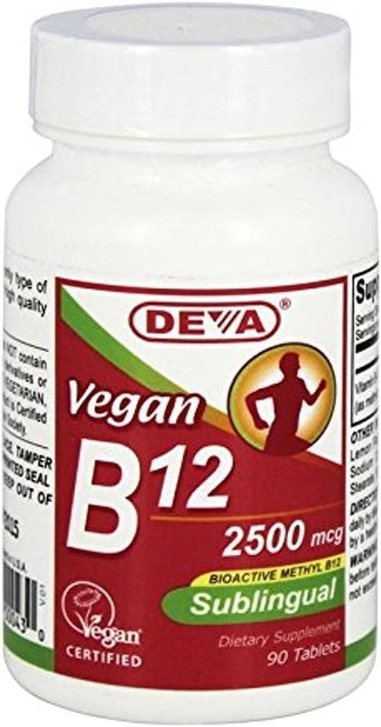 Deva Vegan Vitamine B12 Sublingual, 90 Conte