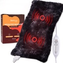 Cuscino elettrico Massaggio riscaldamento Pad, 12”×24” Riscaldamento ponderato, 4 modalità di massaggio e livelli di calore