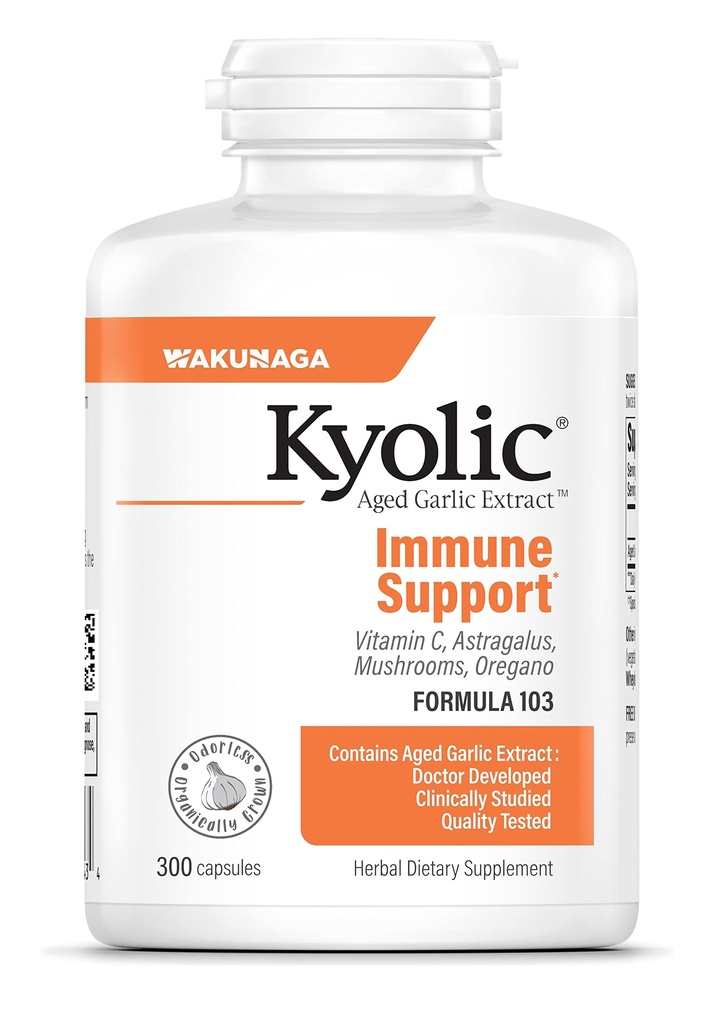 Estratto di aglio Kyolic Aged Formula 103, Supporto immunitario