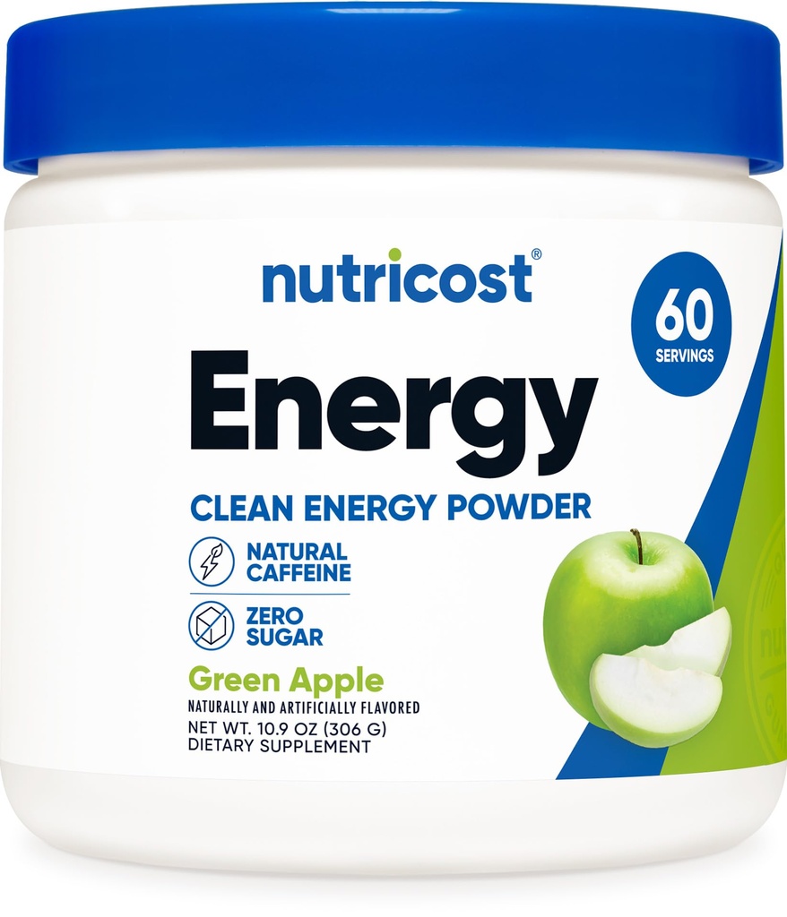 Nutricost Energy Complex (Mela Verde) (60 Serve) - Polvere di energia pulita, supplemento dietetico 300g