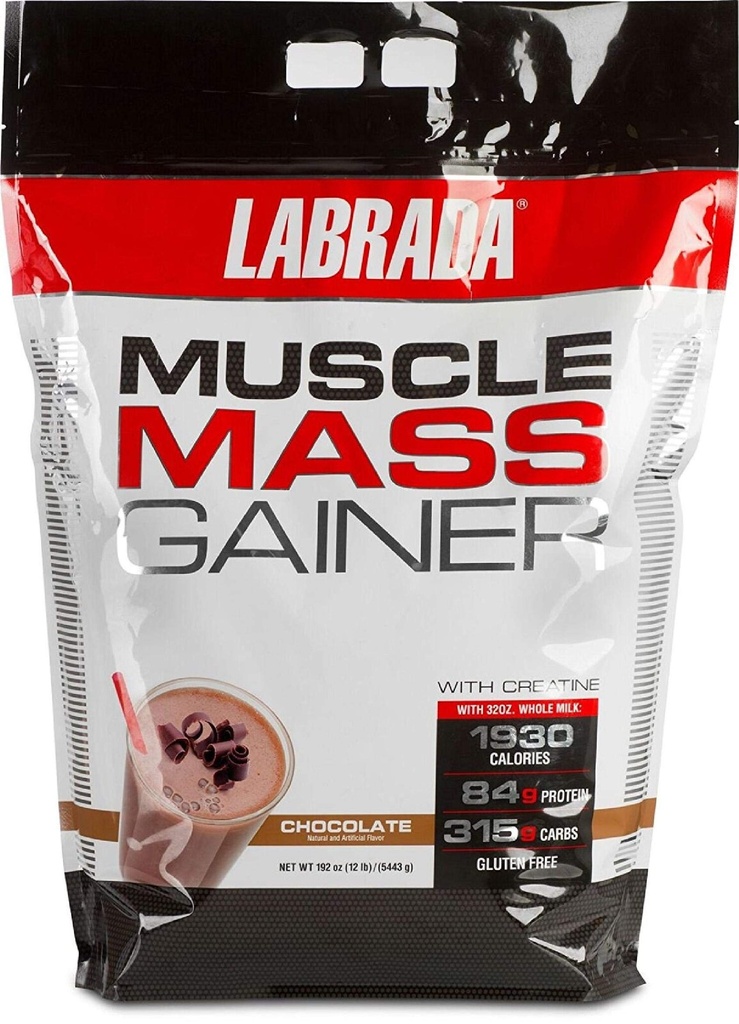 Labrada Nutrition Muscle Mass Gainer, Cioccolato, 12 Pound