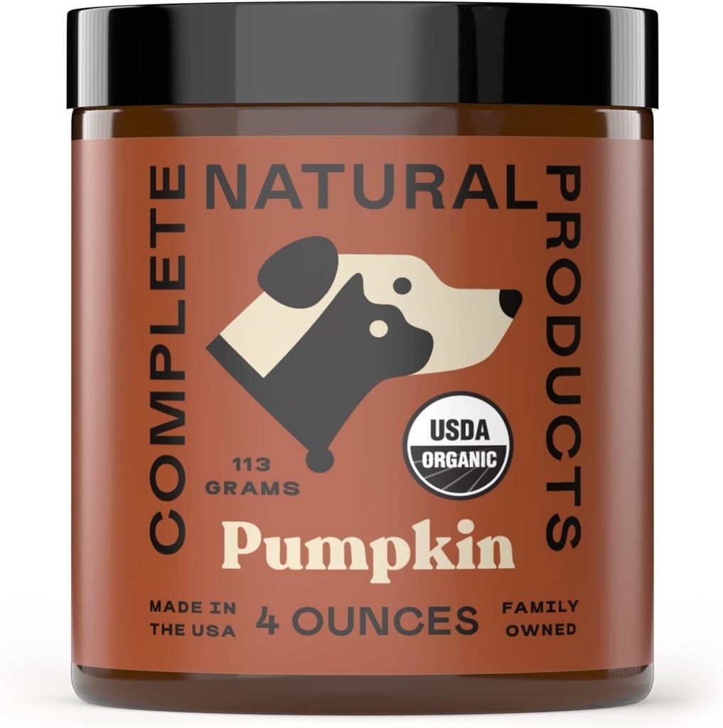 Polvere di zucca organica di prodotti naturali completa per gli animali - 4oz - Polvere di zucca organica pura