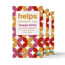 HELPS TEAS | Aiuta Happy Belly Tea | Organic Herbal Tea with Green Anise, Chamomile, Mint and Turmeric | 16 Tea Bags - Confezione di 3 |