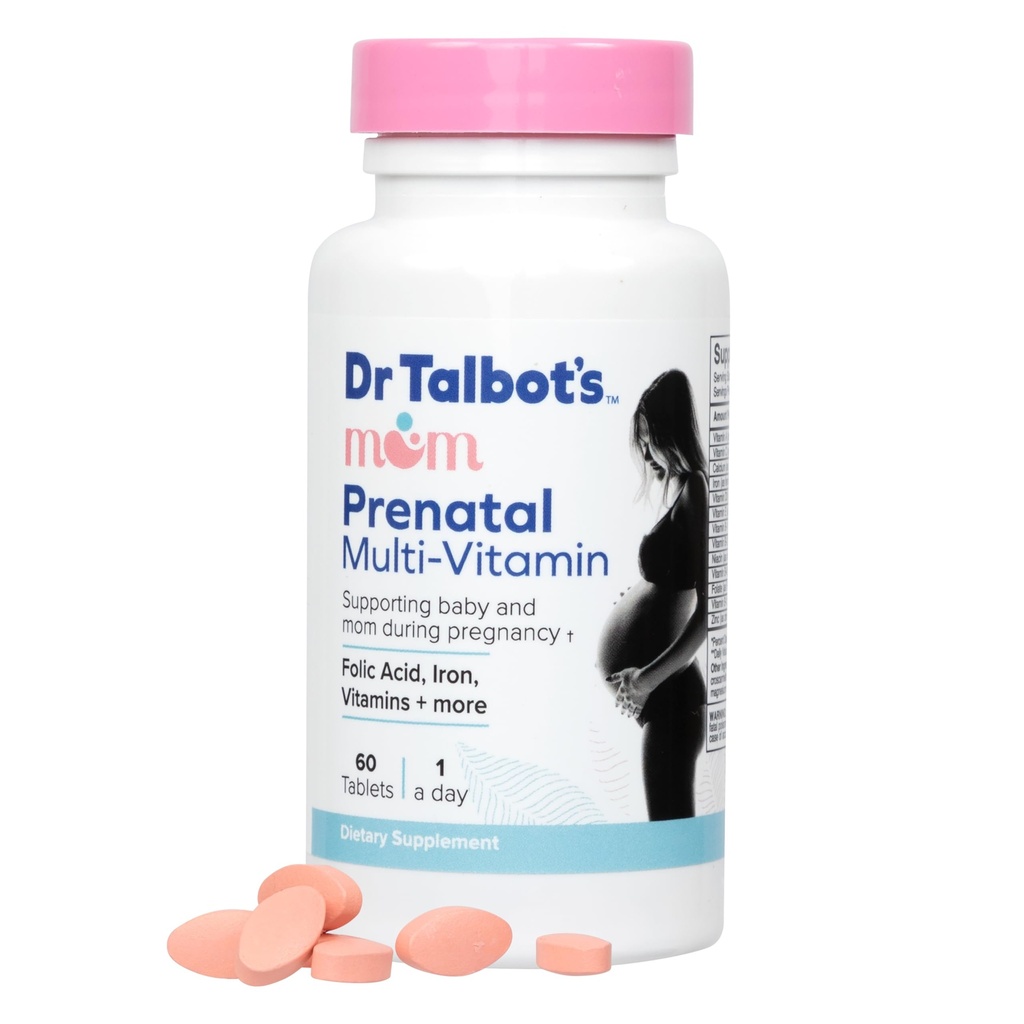 Dr. Talbot mamma Prenatal Multi-Vitamin Supplemento giornaliero - acido folico, ferro, vitamine e altro - 60 compresse