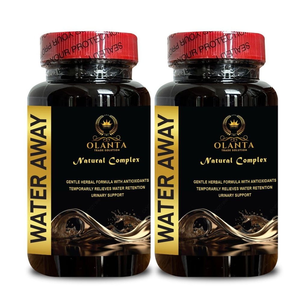 Pillole per la perdita d'acqua generiche per entrambi - Water Away - Pillole per le donne e gli uomini ad azione rapida Bloating Relief, Water Retention and Flushing, Water Pills Caffeine Free - 2 bottiglie