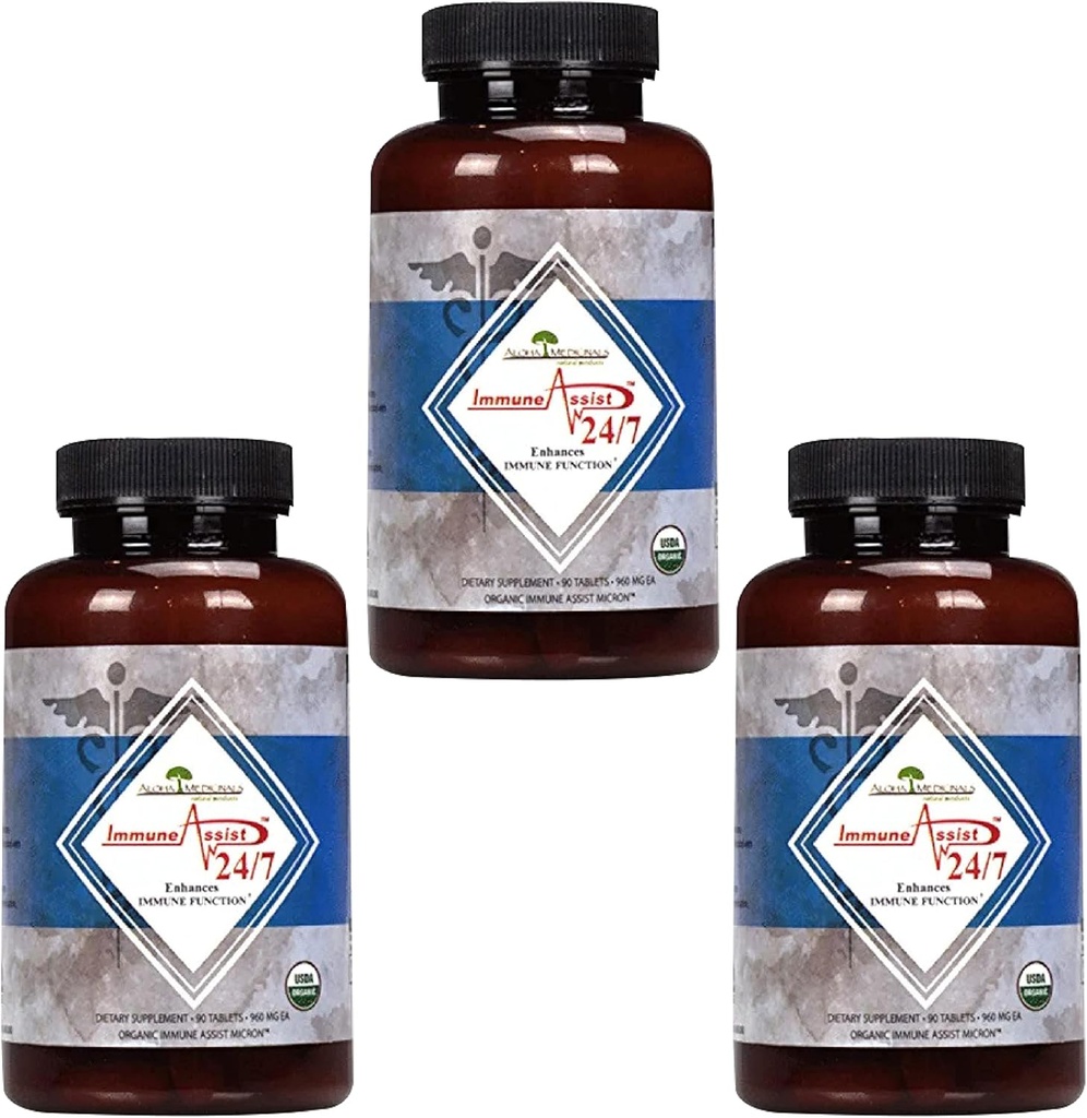 Aloha Medicinali – Assistenza Immune 24/7, Integratore di Funghi Organici, Integratore di Supporto Immune, 90 compresse Ogni, Confezione da 3