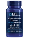 Super Selenium Complex, 200 mcg – 3 Forme di Selenio, Vitamina E – Assistenza Cellulare Salute & Longevità – Senza glutine, Non OGM, Vegetariano, 1 Giornaliero – 100 Capsule