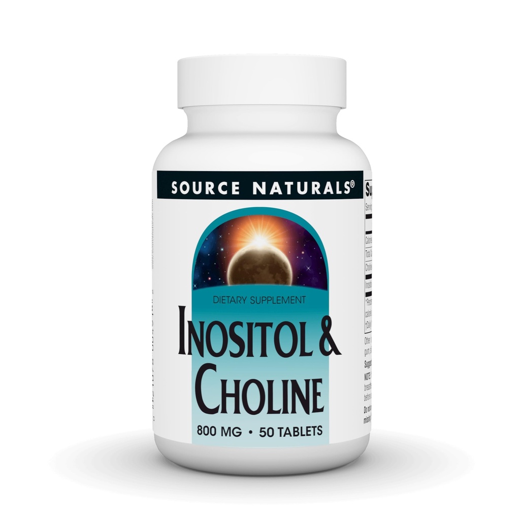 Fonte Naturals Inositol & Choline 800 mg Supporta la funzione sana di Nerve - 50 compresse