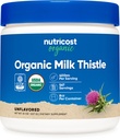 Nutricost Organic Milk Thistle (Silybum Marianum) 8 oz per Container (Unflavored) - Non OGM, Senza glutine