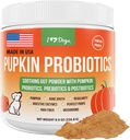 iHeartDogs Probiotici Pupkin, Prebiotici, & Postbiotici per cani con zucca, Gut Soothing Bone Broth & Mushrooms - 30 Scoops