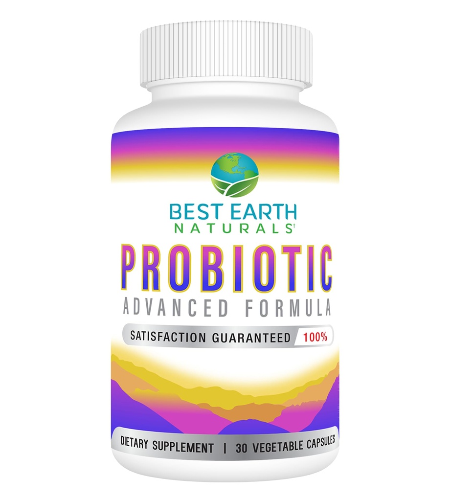 Best Earth Naturals Probiotics Advanced Formula for Women and Men with 5.75 Billion CFU - 30 Capsules (30 Day Supply)