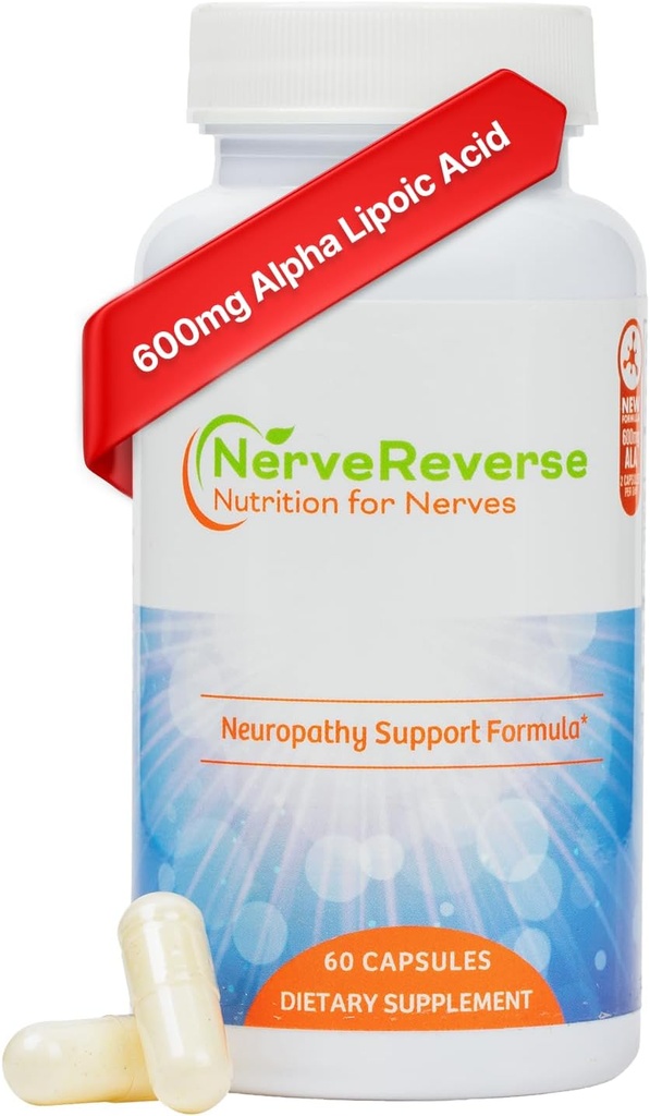 NerveReverse Neuropathy Support Formula Capsules - 3 Pack (3 bottiglie) - 90 Day Supply