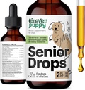 Forever Puppy Senior Dogs Drops - Immune & Brain Support Complex for Elderly Dogs of All Breeds & Sizes - Vitamine e Integratori per Animali Anziani - Integratori Alimentari - 2 oz