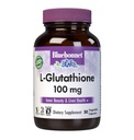 Bluebonnet Nutrition L-Glutathione 100mg, Aminoacido Free-Form, per la protezione radicale gratuita, Soy-Free, Senza glutine, Non OGM, Certificato Kosher, Vegan, 30 capsule vegetali, 30 Serve
