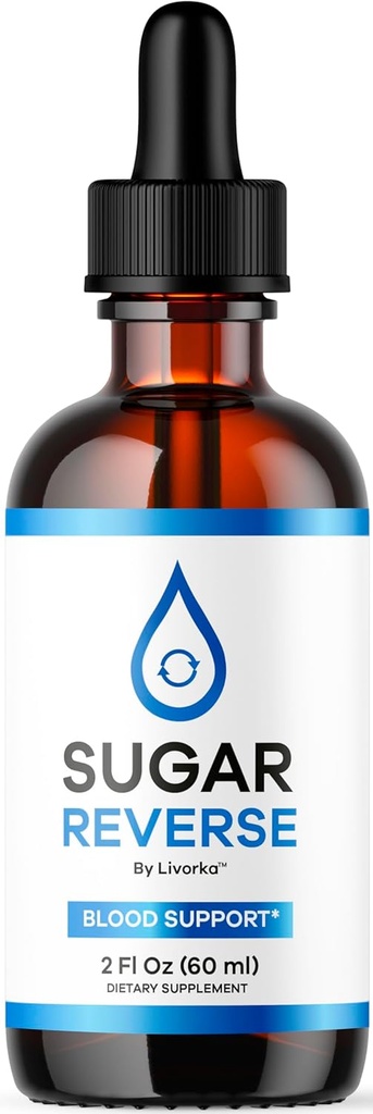 LIVORKA Sugar Reverse - Gocce di zucchero, Sugar, Sugar Reverse Recensioni, Sugar Reverse Drops Official Liquid Supplement Support, SugarReverse Drop, 1 Bottiglia per 1 Mese