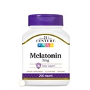 21st Century Melatonin 3mg Gentle Strength Tablets, 200 Conte, Sleep Aid for Adults, Promuove Rilassamento & sonno riposante, Non-Habit Forming, Senza glutine, Non-OGM