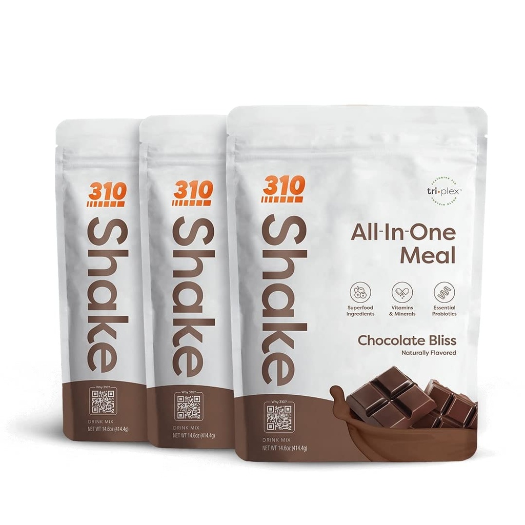 310 Nutrizione – Agitazione di ricambio per pasti all-in-one - Nuova formula con Fiber Rich Vegan Superfood Blend - Dolci naturali - Agitazione a basso contenuto di carboidrati, Keto & Paleo Friendly - Gluten Free - 26 Vitamine e minerali essenziali - Triple Flavor Pack