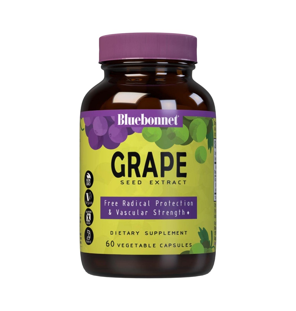 BlueBonnet Super Fruit Grape Seed Extract Supplement, 60 Conte, Bianco (743715008403)
