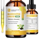Quercetin Liquid Drops - Quercetin Supplements 700mg - 4X più forte di pillole & Capsules - 5 in 1 Quercetin con vitamina di mirtillo di bromellato per la salute immunità Respiratory Health Skin Care- 2 Fl Oz