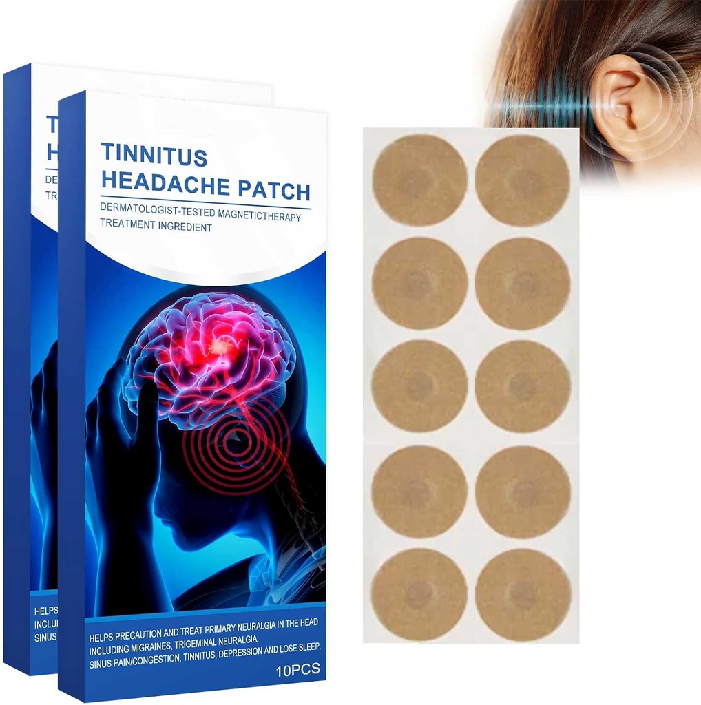 Patch acufene 20 PC, patch per auricolare per acufene, pappagallo per auricolare, cesoie prurito / tessuto non tessuto Patch (20PCS)