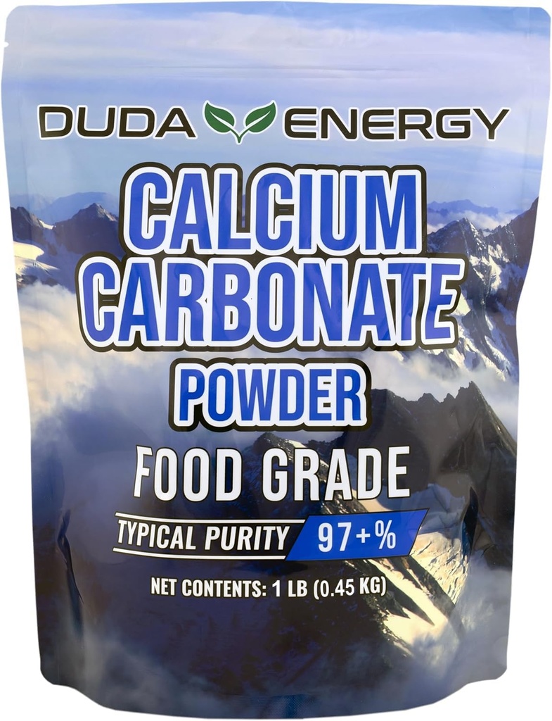 Duda Energy FGcc1f Food Grade 97+% Carbonato di calcio da Ground Limestone, 1 lb.