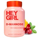 D capsule di mannosio - Supplemento UTI ad azione rapida - Impurità di pulizia e fluido - con polvere D-Mannose naturale, mirtillo, ibiscus & dadelion - alternativa alla mirtillo per le donne, 60 capsule