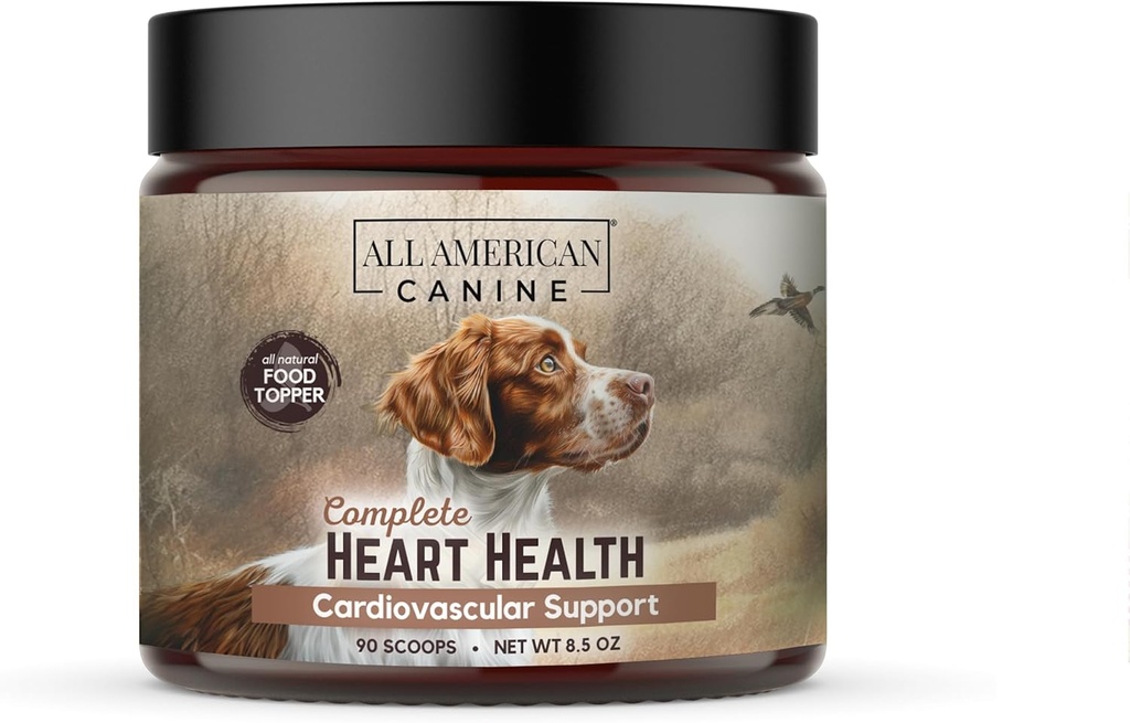 Topper alimentare di supplemento in polvere per cani, 90 Serve per la salute del cuore completo