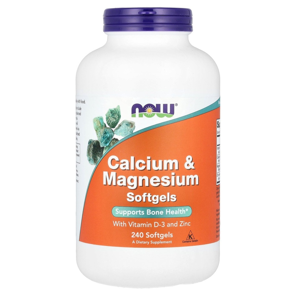 NOW Alimenti, Calcio e Magnesio + D - 240 Softgels