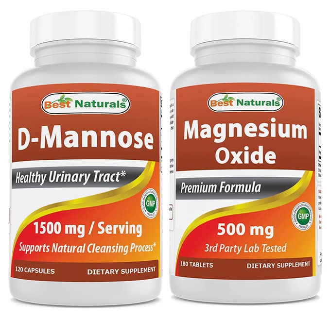 I migliori naturali D-Mannose 1500 mg & Magnesio Ossido 500 mg