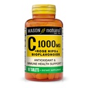MASON NATURAL Vitamina C 1.000 mg Plus Rose HIPS e Bioflavonoids Complex - Supporta un sistema immunitario sano, antiossidante e nutriente essenziale, 90 compresse