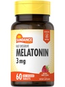 Sundance Melatonin 3mg Fast Dissolve | 60 compresse vegetariane | Natural Berry Flavor | Vegetariano, Non OGM e Gluten