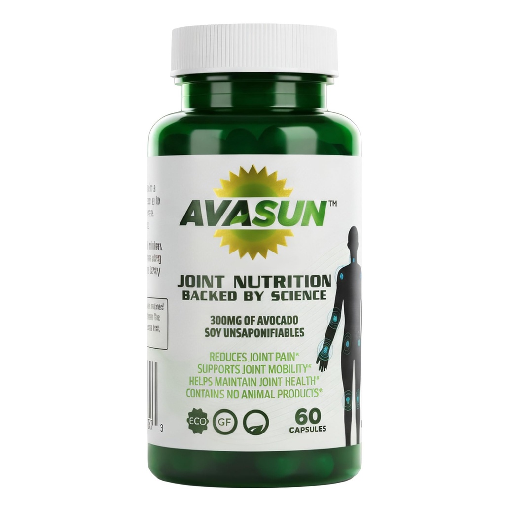 Integratore di supporto sanitario comune, sostenuto dalla scienza, Avocado Soy Unsaponifiable, 300Mg ASU, a base di piante, latticini libero, senza glutine, non OGM, 60 capsule giornalieri per bottiglia (2 Mesi di alimentazione)