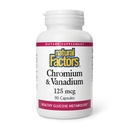 Fattori naturali, Cromo e Vanadium 125 mcg, Supporta Metabolismo sano, 90 capsule