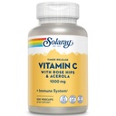 SOLARAY Vitamin C 1000mg - Time Release Vitamin C Capsule w/Rose HIPS e Acerola per il supporto bioflavonoide - Supporto Immune a due stadi, All-Day - Vegan, Garanzia di 60 giorni, 100 Serve, 100 VegCaps
