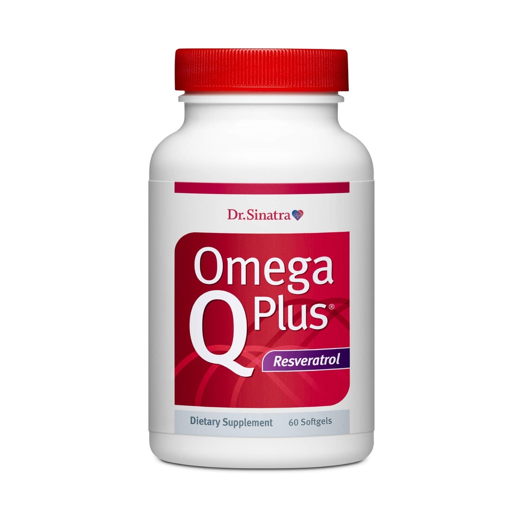 Dr. Sinatra Omega Q Plus Resveratrolo - Supplemento Omega-3 con CoQ10 e Resveratrolo - promuove il cuore completo e la salute del corpo intero per aiutare l'età bene (60 softgels)