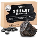 Pure Himalayan Shilajit Dry Drops, 100% Pure Natural Shilajit, Grade A, Max Potency 85+ Clean Trace Minerals & Fulvic Acid for Energy, Metabolism & Immune Support Supplement for Men & Women (60 schede)