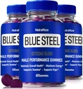 (3 Pack) Gummie in acciaio blu per gli uomini, Nutrizione quotidiana per aumentare la fiducia e la salute generale, Tutti i supplementi naturali per sostenere le prestazioni del picco, pancia maschile ufficiale, BlueSteel Recensioni (180 Gummies)
