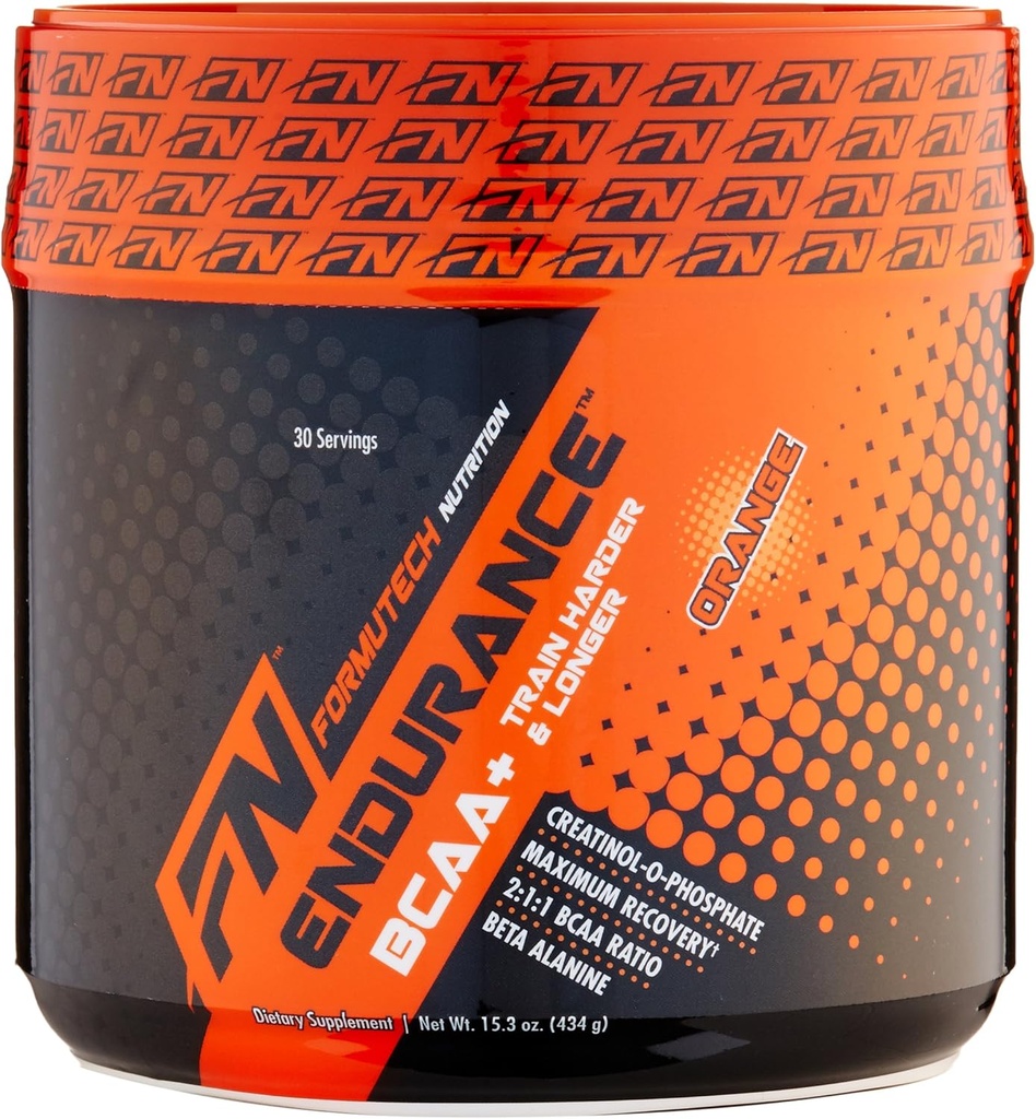 Endurance BCAA Plus, progettato per la formazione più difficile e più lungo con Beta Alanine, arancione, 434 Gram