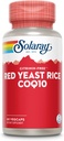 SOLARAY Red Yeast Rice Plus CoQ-10 & No-Flush Niacin Vitamina B-3, cuore sano & supporto cardiovascolare, non irradiato & Citrinin Free, 60 giorni di denaro indietro Garanzia, 60 Serve, 60 VegCaps